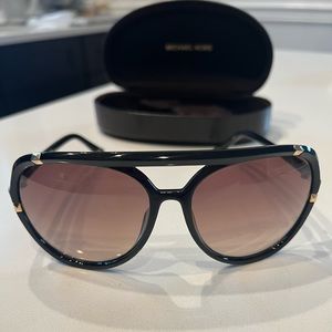 Michael Kors Sunglasses. Dark brown with tortoise and studs